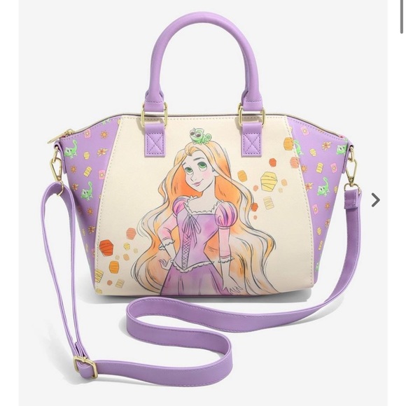 Disney Handbags - Women’s loungefly Disney Tangled Rapunzel & Pascal Satchel Bag NWT